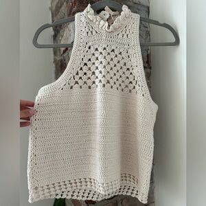 Rebecca Taylor S Crochet Cream Top